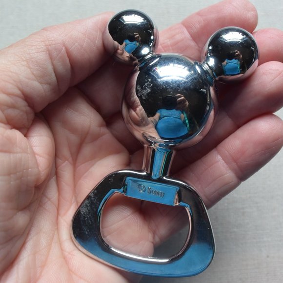 Disney Mickey Mouse Ears Chrome Stainless Steel Bottle Opener Ex Condition! - Picture 6 of 6